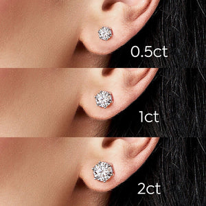 0.5ct-2ct Moissanite Stud Earrings