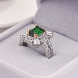 Natural Green Emerald Ring