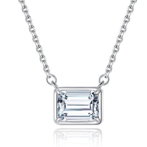 Emerald Cut 1CT Moissanite Necklaces
