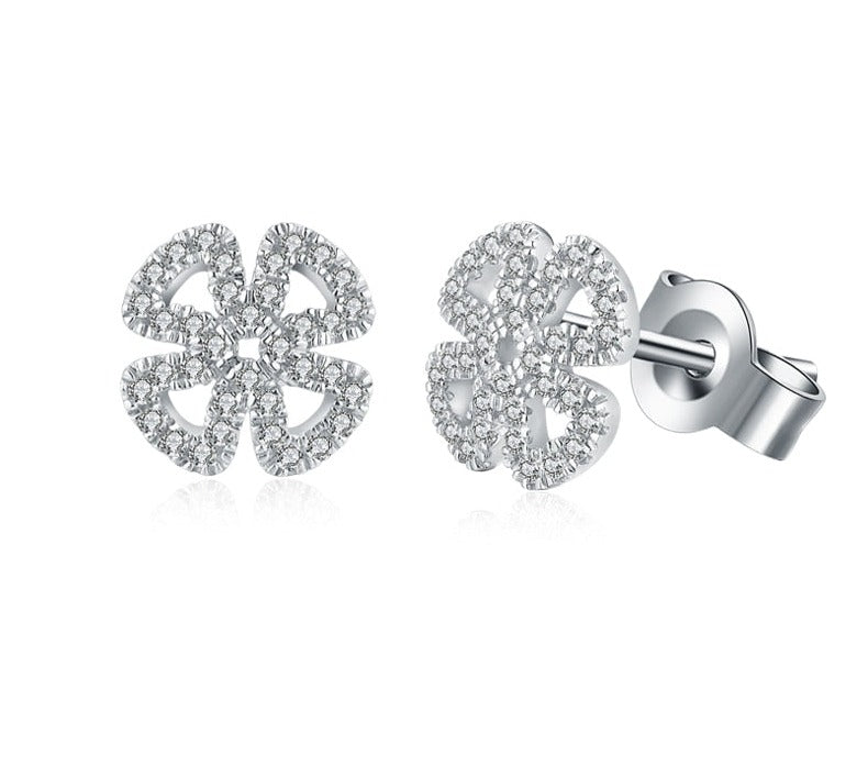 New Women Moissanite Gemstone Stud Earrings For Women Solid 925 Sterling Silver D Color Solitaire Fine Jewelry For Gift