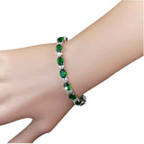 925 Silver Emerald Moissanite Bracelet