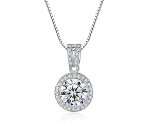 Moissanite Diamond Pendant Necklaces For Women 925 Sterling Silver Luxury Chain Trending Iced Bling Wedding Jewelry