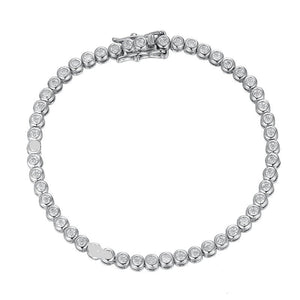 2mm Moissanite 925 Sterling Sliver Tennis Bracelet