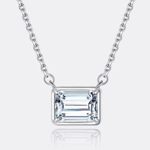 Emerald Cut 1CT Moissanite Necklaces