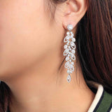 Gorgeous Long Dangle Wedding Earrings